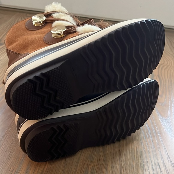 CHLOE x Sorel Cloth Snow Boots In Beige size 36.5 superb condition - Picture 5 of 8